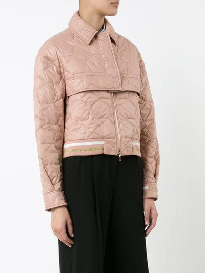 Shop Stella Mccartney Cropped Bomber Jacket In Pink