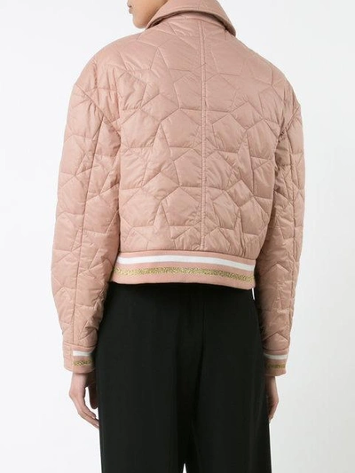 Shop Stella Mccartney Cropped Bomber Jacket In Pink