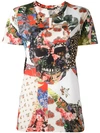 Alexander Mcqueen White Floral Skull Classic T-shirt