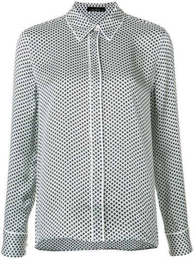 Equipment X Kate Moss 'shiloh' Star Print Silk Pyjama Shirt In Naturewht/trueblk