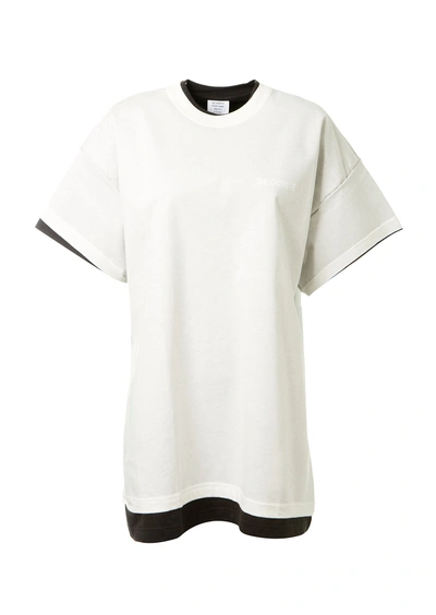 Vetements X Hanes Double-layered White Cotton T-shirt