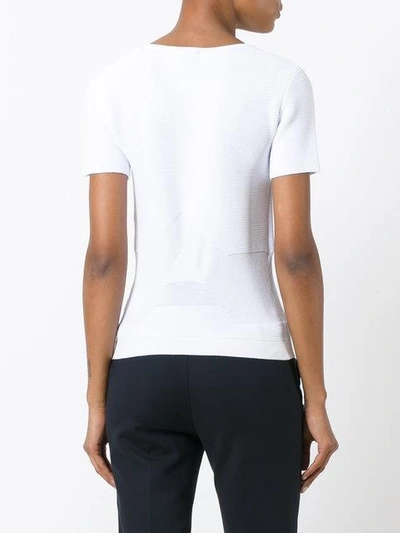 Shop Armani Jeans Round Neck T-shirt - White