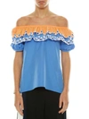 PETER PILOTTO Peter Pilotto Embroidered Top,TP46PS17BLUE