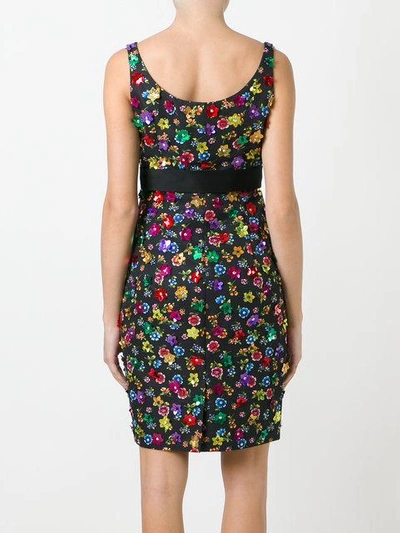 Shop Moschino Flower Power Dress In Black