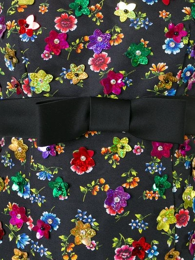 Shop Moschino Flower Power Dress In Black