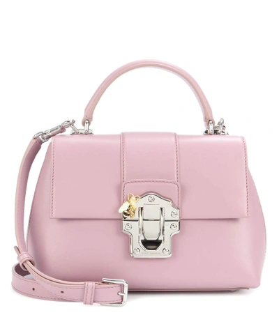 Dolce & Gabbana Lucia Leather Shoulder Bag In Pink