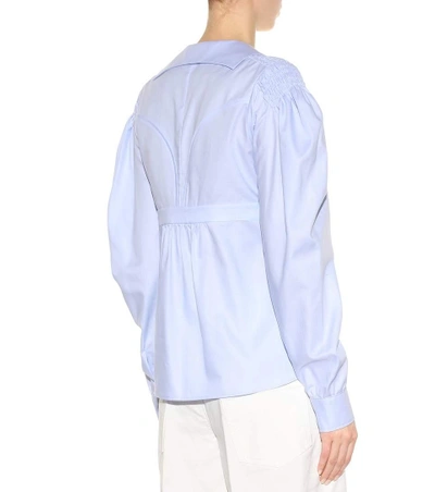 Shop Loewe Cotton Shirt In Laly Llue