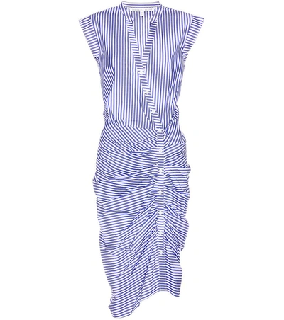Veronica Beard Asymmetric Cotton Dress In Llue
