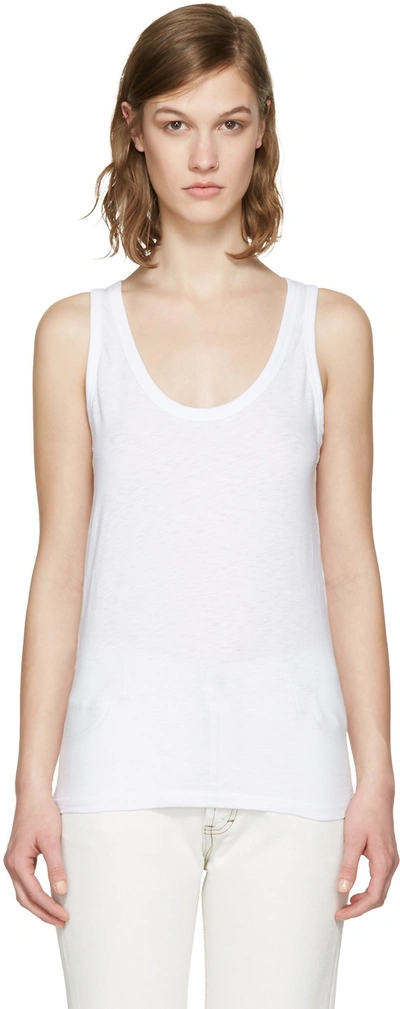 Rag & Bone Rag And Bone White The Tank Tank Top In Bright White