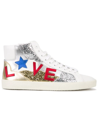 Saint Laurent Signature Court Classic Sl/06h Love Sneakers In Multicolor