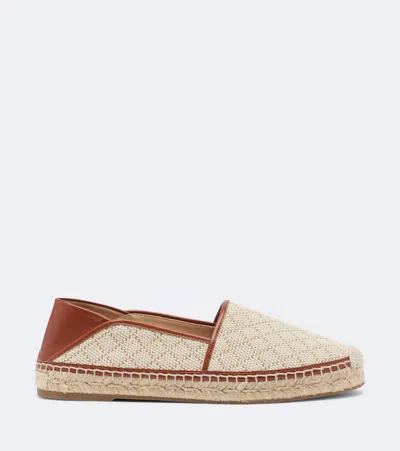 Manolo Blahnik Espadra Raffia-effect Espadrilles In Brown