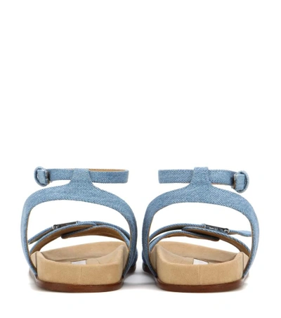 Shop Stella Mccartney Denim Sandals In Blue