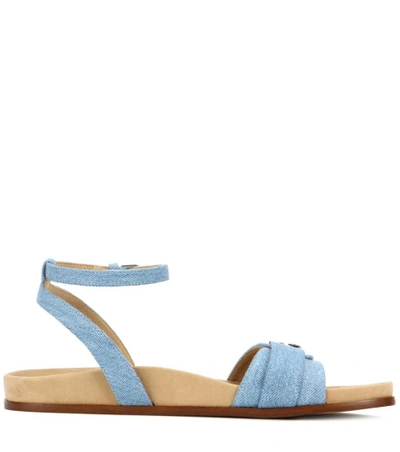 Shop Stella Mccartney Denim Sandals In Blue
