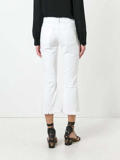 Shop Current Elliott Current/elliott Flared Cropped Jeans - White