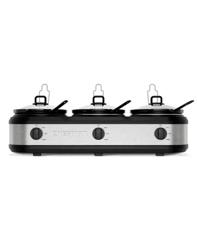 Chefman 2.5-quart Each Triple Slow Cooker And Buffet Server In Multi