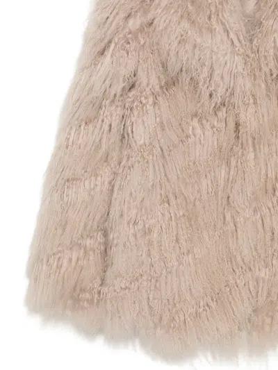 Liska Tibet-lamb Jacket In Neutral