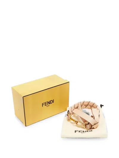 Pre-owned Fendi Leather Shoulder Strap In Orange