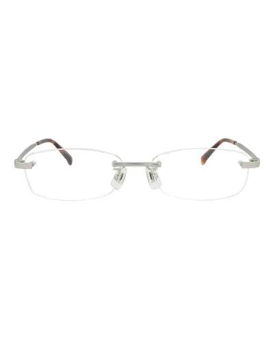 Dunhill 56mm Rimless Rectangular Optical Glasses In Neutral