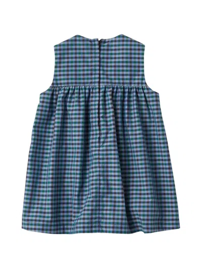 Familiar Smocked-bodice Gingham Dress In Multi