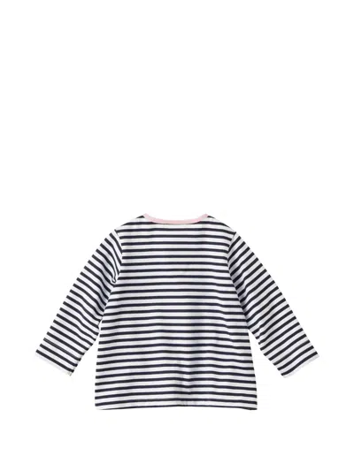 Familiar Striped Rabbit-patch T-shirt In Black