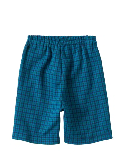 Familiar Check-pattern Trousers In Blue
