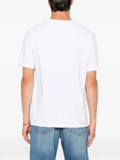 Balmain Short Sleeve Crew Neck Graphic Shirt In White