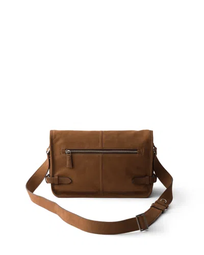 Prada Nubuck Leather Shoulder Bag In Purple