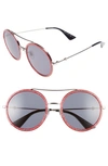 Gucci 56mm Round Sunglasses - Glitter Fuschia/ Blue