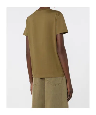 Max Mara T-shirt En Jersey De Coton In Green