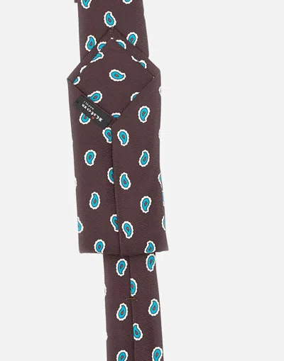 Kiton Paisley-pattern Tie In Brown
