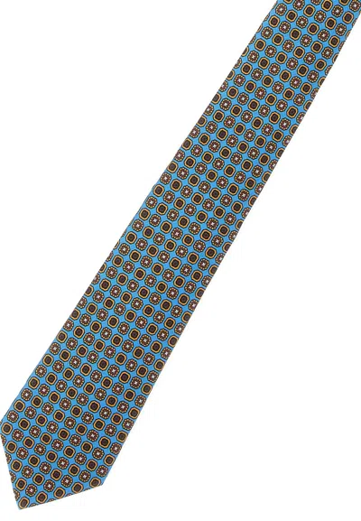 Kiton Micro Geometric Tie In Multi