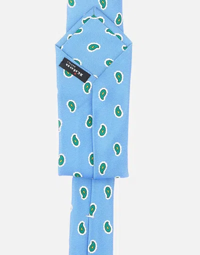 Kiton Paisley-pattern Tie In Blue