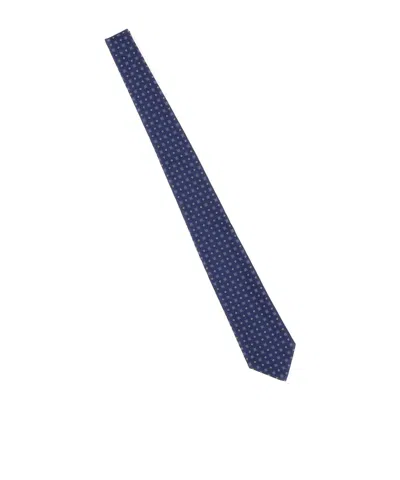 Kiton Micro-geometric Silk Tie In Multi