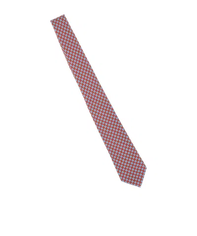 Kiton Micro Diamond Seven-fold Tie In Multi