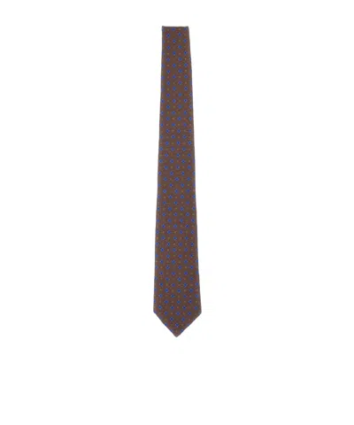 Kiton Floral-pattern Seven-fold Tie In Multi