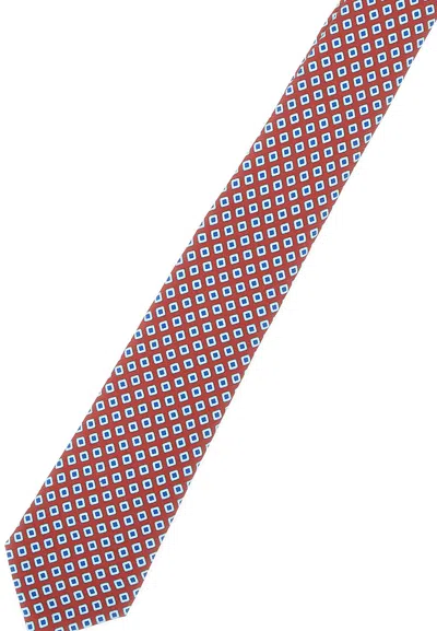 Kiton Micro Diamond Seven-fold Tie In Multi