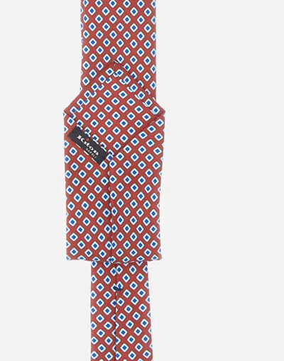 Kiton Micro Diamond Seven-fold Tie In Multi