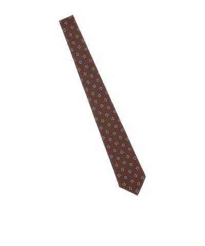 Kiton Micro Floral Seven-fold Tie In Multi