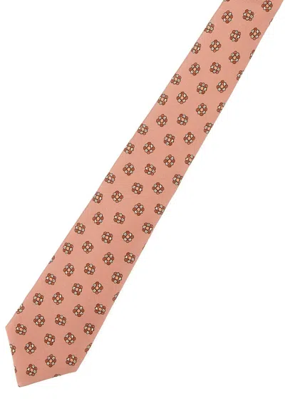Kiton Floral-pattern Silk Tie In Multi