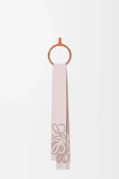 Loewe Anagram Jacquard-pattern Scarf In Multi