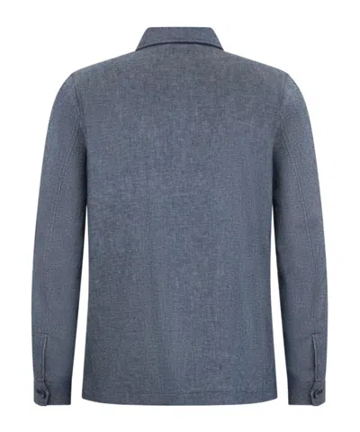 Herno Shirt-style Button-up Jacket In Gray