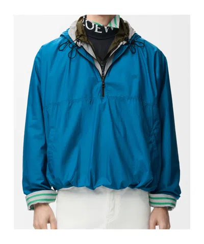 Loewe Anorak In Technical Shell In Blue