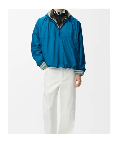 Loewe Anorak In Technical Shell In Blue