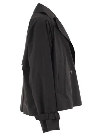 Weekend Max Mara Cropped Double-breasted Jacket In Black