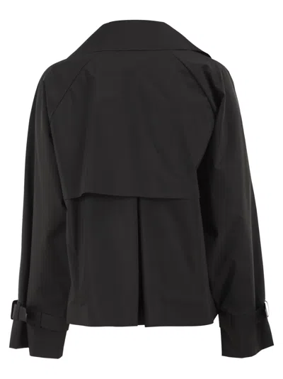 Weekend Max Mara Cropped Double-breasted Jacket In Black