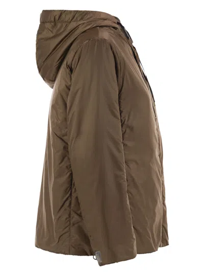 Max Mara The Cube Greenh Drawstring Hooded Jacket In Brown