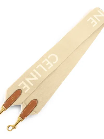 Pre-owned Celine Logo Shoulder Strap In Neutral