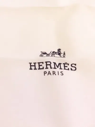Pre-owned Hermes Silk Tie In Neutral