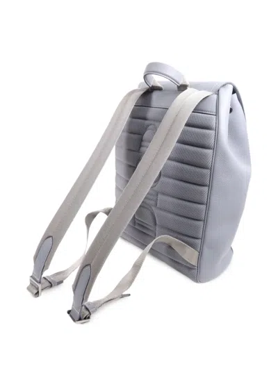 Pre-owned Dior Saddle Leather Backpack In Blue