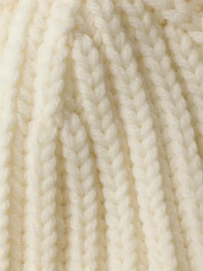 Prada Wool Beanie In Neutral